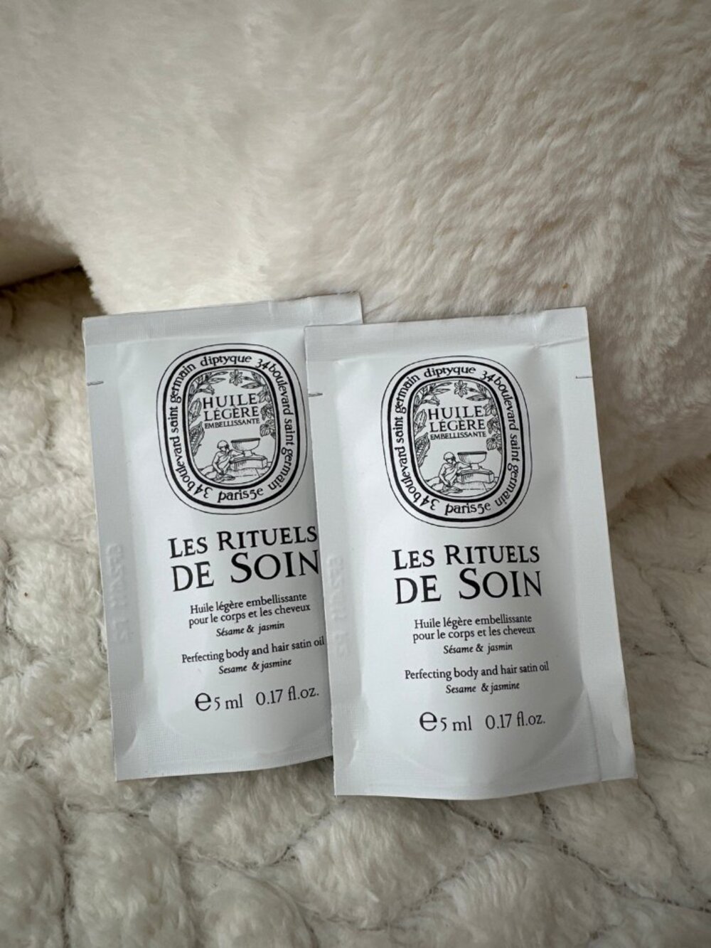 Diptyque Body & Hair Satin Oil Samples Set of 2